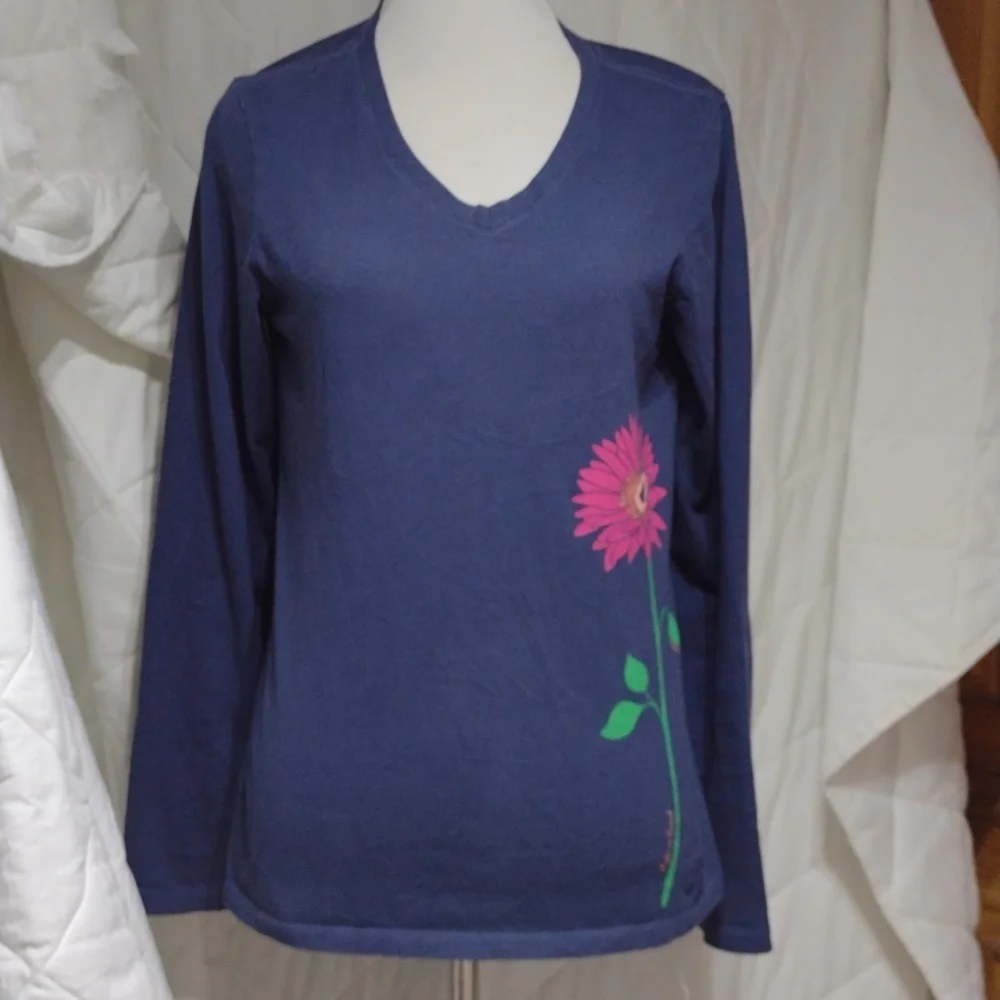 Beautiful blue Life is Good crusher tee, sz XS - Picture 1 of 12